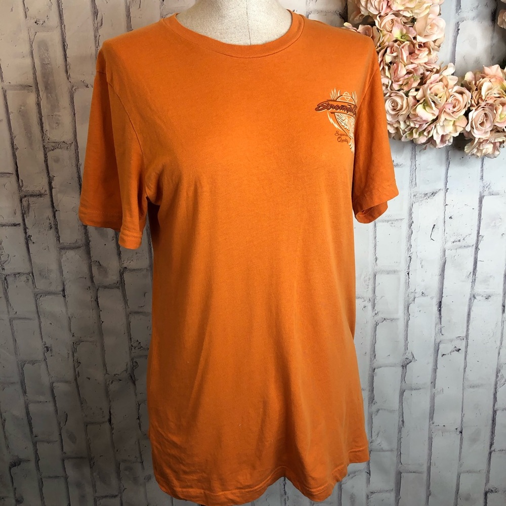 Orange sunset Sreamin Eagle Harley tee